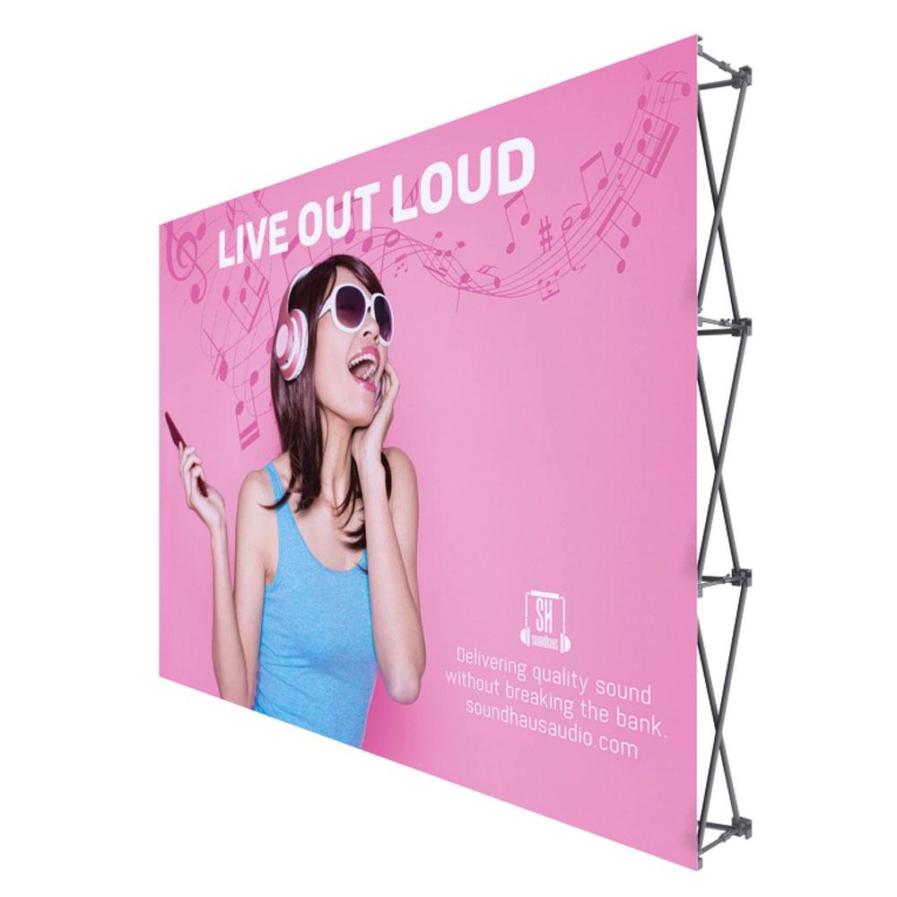ONE CHOICE® 10 ft Fabric Pop Up Display — Single Sided Graphic Package / No Endcaps